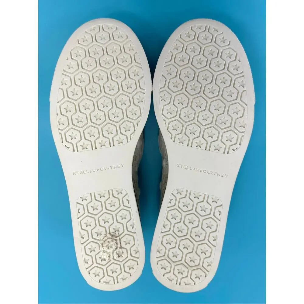 Stella McCartney Binx Platform Loafer Size 5/35 Tan/White Daisies Slip-On New